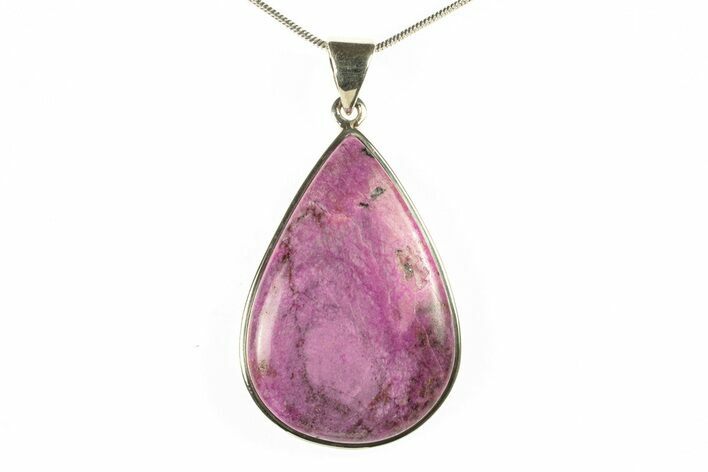 Polished Rhodonite Pendant - Sterling Silver #279105